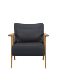 John Lewis Hendricks Leather Armchair, Light Leg - thumbnail 5