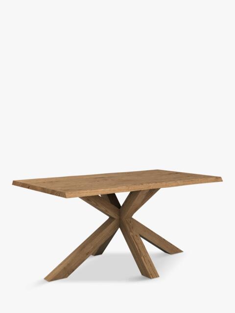 John Lewis Thornton Fixed Solid Oak Dining Table, Natural Edge, Natural Oil - image 1