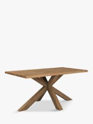John Lewis Thornton Fixed Solid Oak Dining Table, Natural Edge, Natural Oil