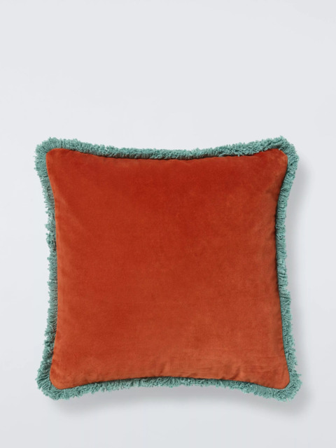 John Lewis Fringed Velvet Cushion - image 1