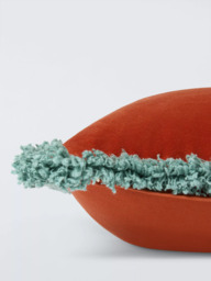 John Lewis Fringed Velvet Cushion - thumbnail 5
