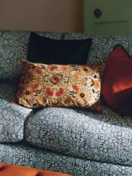 John Lewis Fringed Velvet Cushion - thumbnail 2