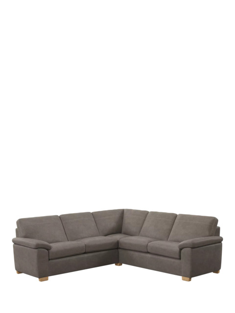 John Lewis Camden 5+ Seater Corner Leather Sofa, Light Leg - image 1
