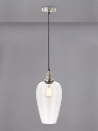 Pacific Clio Long Glass Shade Pendant Ceiling Light - thumbnail 1