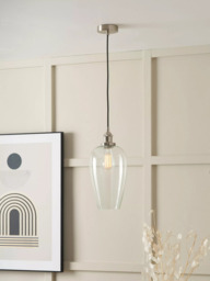 Pacific Clio Long Glass Shade Pendant Ceiling Light - thumbnail 2