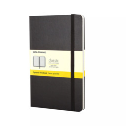Moleskine Large Hard Cover Squared Notebook, Black - thumbnail 1