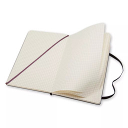 Moleskine Large Hard Cover Squared Notebook, Black - thumbnail 4