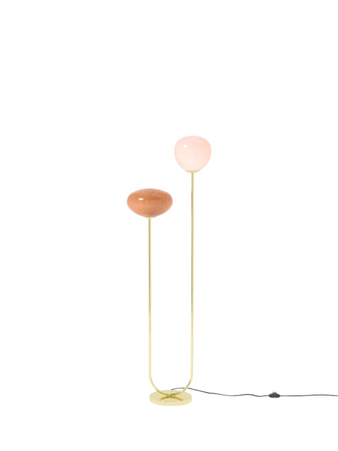 MADE Adrienne Glass Shades Floor Lamp, Pink - image 1