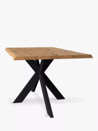 John Lewis Ripley Fixed Dining Table, Natural Edge, Solid Oak Natural Oil - thumbnail 3