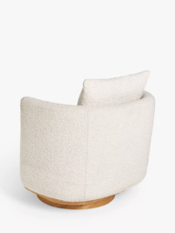 John Lewis Piro Swivel Armchair, Cream Natural Boucle - thumbnail 6