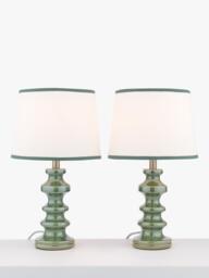 John Lewis Pagoda Ceramic Table Lamp, Set of 2