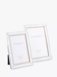 Laura Ashley Oakford Mother of Pearl Photo Frame, Grey/Nickel - thumbnail 5