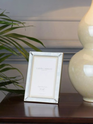 Laura Ashley Oakford Mother of Pearl Photo Frame, Grey/Nickel - thumbnail 2