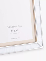 Laura Ashley Oakford Mother of Pearl Photo Frame, Grey/Nickel - thumbnail 4