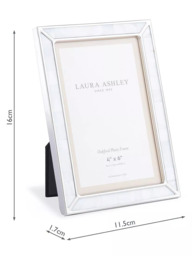 Laura Ashley Oakford Mother of Pearl Photo Frame, Grey/Nickel - thumbnail 6