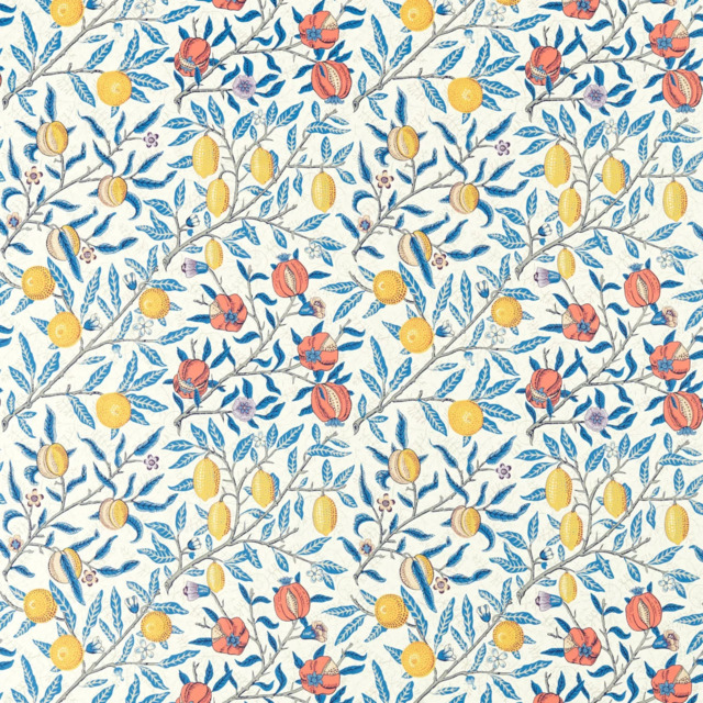 Morris & Co. Fruit Made to Measure Curtains or Roman Blind, Paradise Blue - image 1
