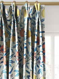 Morris & Co. Fruit Made to Measure Curtains or Roman Blind, Paradise Blue - thumbnail 4