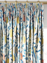 Morris & Co. Fruit Made to Measure Curtains or Roman Blind, Paradise Blue - thumbnail 2