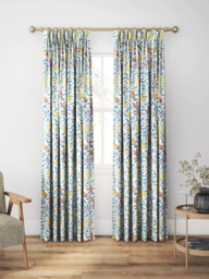 Morris & Co. Fruit Made to Measure Curtains or Roman Blind, Paradise Blue - thumbnail 5