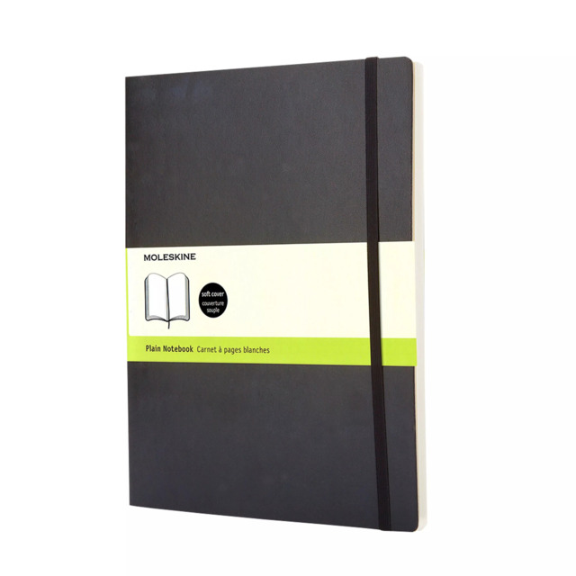 Moleskine Extra Large Soft Cover Plain Notebook, Black - image 1