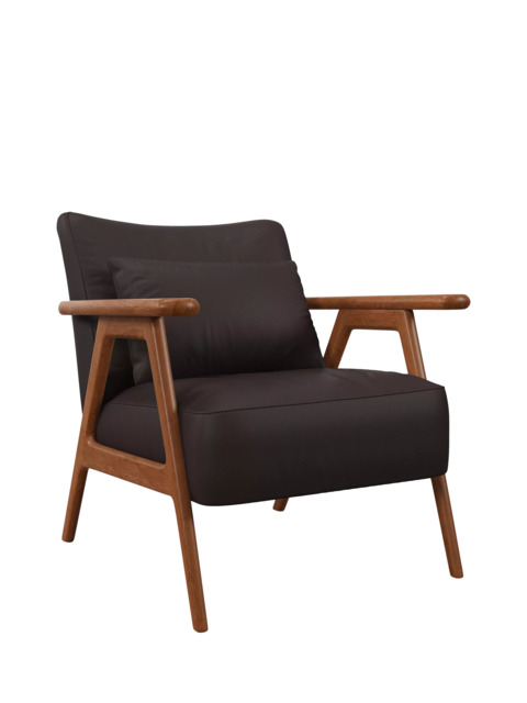 John Lewis Hendricks Leather Armchair, Dark Leg - image 1