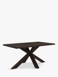 John Lewis Thornton Fixed Solid Oak Dining Table, Straight Edge, Dark Oil - thumbnail 1