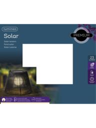 Kaemingk Solar Powered Outdoor Wicker Lantern, Black - thumbnail 5