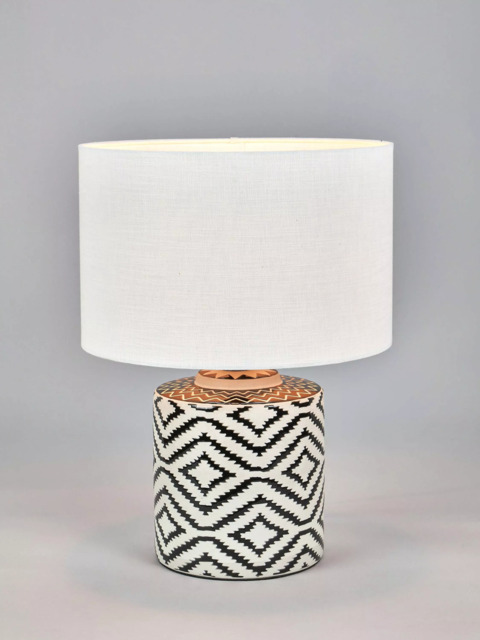 Pacific Chirala Ceramic Table Lamp, Black/White - image 1