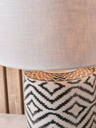 Pacific Chirala Ceramic Table Lamp, Black/White - thumbnail 3