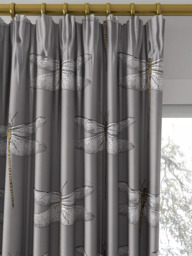 Harlequin Demoiselle Made to Measure Curtains or Roman Blind, Graphite/Almond - thumbnail 2