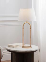 John Lewis Archibald Cane Table Lamp, Brass - thumbnail 2