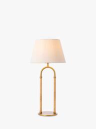 John Lewis Archibald Cane Table Lamp, Brass - thumbnail 1