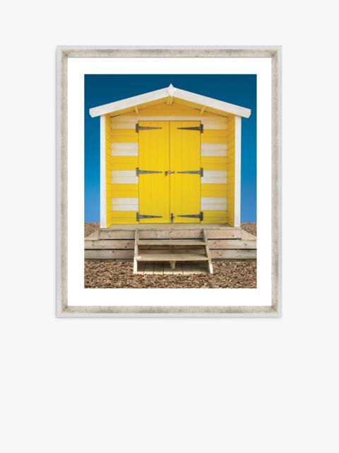 Brookpace Lascelles 'Beach Hut' Framed Print, 66 x 56cm, Yellow - image 1