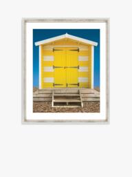 Brookpace Lascelles 'Beach Hut' Framed Print, 66 x 56cm, Yellow