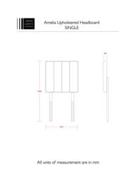 John Lewis Amelia Upholstered Headboard, Single - thumbnail 4