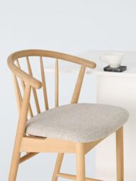 John Lewis Kinross II Bar Chair, Oak/Upholstered Seat - thumbnail 6