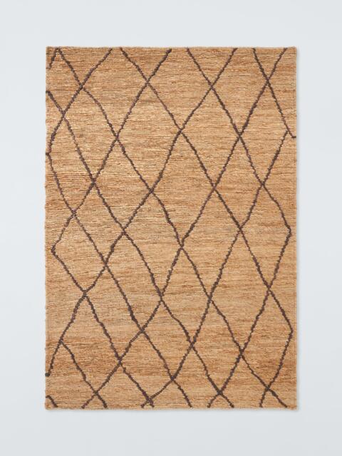 John Lewis Zohra Diamond Pure Jute Rug, Natural - image 1