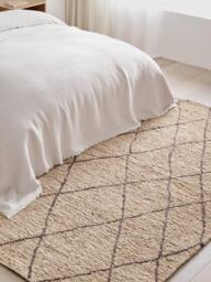 John Lewis Zohra Diamond Pure Jute Rug, Natural - thumbnail 2