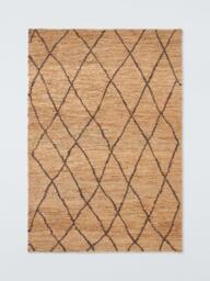 John Lewis Zohra Diamond Pure Jute Rug, Natural