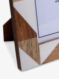 Libra Interiors Geometric Mango Wood Photo Frame, Brown - thumbnail 4