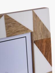 Libra Interiors Geometric Mango Wood Photo Frame, Brown - thumbnail 3