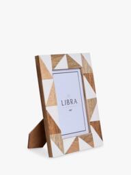 Libra Interiors Geometric Mango Wood Photo Frame, Brown - thumbnail 2