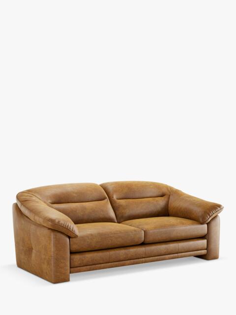 At the Helm Alba Large 3 Seater Leather Sofa - image 1