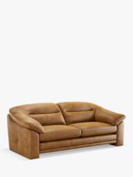 At the Helm Alba Large 3 Seater Leather Sofa - thumbnail 1