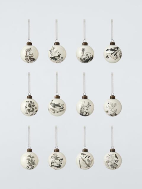 John Lewis 12 Days of Christmas Baubles, Monochrome - image 1