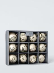 John Lewis 12 Days of Christmas Baubles, Monochrome - thumbnail 3