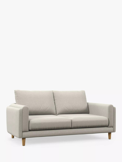 John Lewis Harbour Medium 2 Seater Sofa, Light Leg, Aquaclean Matilda Natural - image 1