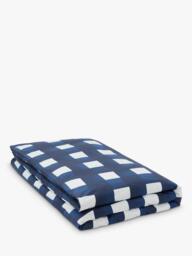 Jasper Conran London Brushed Check 300 Thread Count Combed Cotton Duvet Cover Set, Navy/White - thumbnail 6
