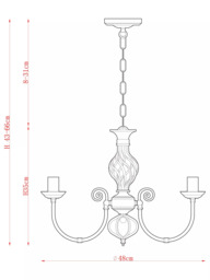 John Lewis Malik Chandelier Ceiling Light - thumbnail 5