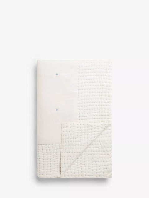 John Lewis Polka Dot Voile Quilted Bedspread, White - image 1